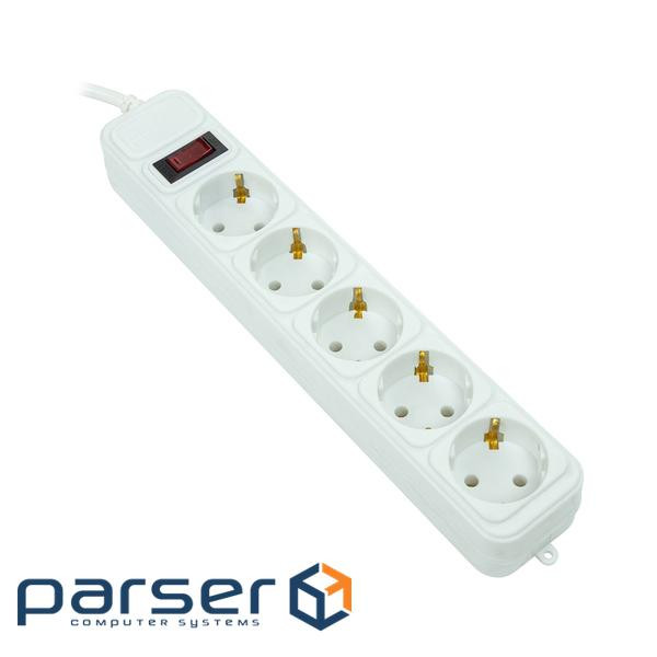 Сетевой фильтр питания PowerPlant 7м, 5 розеток, євро, 100% мідь (JY-1056/7B) (EX610594) (JY-1056/7B) (EX610594)