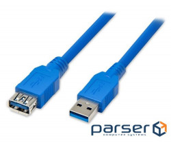 Подовжувач VOLTRONIC USB 3.0 AM/AF, 0.5m, Blue Q200 (YT-3.0AMAF-0.5BL) (YT-3.0A (YT-3.0AMAF-0.5BL)