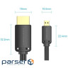 Кабель мультимедійний HDMI M to HDMI micro M 2.0m V2.0 4K60Hz 18Gbps black Vention (AGIBH)
