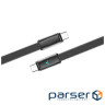 Дата кабель USB-C to USB-C 1.0m 5A 100W ultra-thin black ColorWay (CW-CBPDCC100-BK)