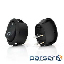 Перемикач ON-OFF KCD1-301, 250VAC/10A, 2 контакти , Black, Q200 (KCD1-301 Black)