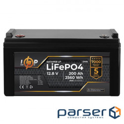 Battery LP LiFePO4 12.8V - 200 Ah (2560Wh) (BMS 100A/50A) plastic (29495)