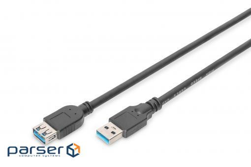 Кабель ASSMANN USB 3.0 (AM/AF) 1.8m, black (AK-300203-018-S)