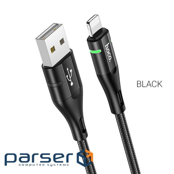 Кабель HOCO U93 USB to iP 2.4A, 1.2m, nylon, aluminum connectors, light indicator, B (6931474732132)