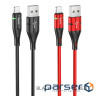 Кабель HOCO U93 USB to iP 2.4A, 1.2m, nylon, aluminum connectors, light indicator, B (6931474732132)