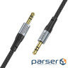 Аудiокабель HOCO UPA26 AUX Fresh audio cable, 1m Black (6942007608800)
