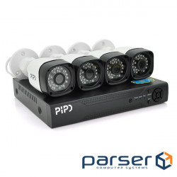 Комплект відеоспостереження Outdoor 015-4-2MP Pipo (4 вуличні камери, кабелі, блок живл (Outdoor015) (Outdoor015)