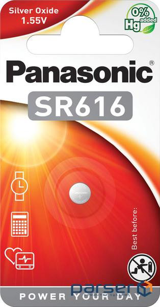 Батарейка Panasonic SR616 * 1 Silver Oxide (SR-616EL/1B)