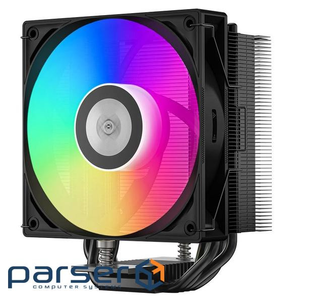 Кулер для процесора PcCooler RT500 Digital ARGB, Black, алюміній/мідь, 1x120 мм AR (RT500-BKAWYL-GL)