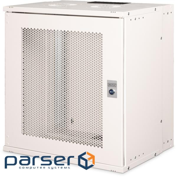 19" 12U wall mounting cabinet, SOHO PRO perforated door, 595 x 540 x 400 mm, grey (DN-49210)