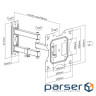 Кронштейн Brateck LPA68-223, 23" - 42", до 30 кг, VESA від 100x100 до 200x200Кут нахилу: -10º ~ +3º : -10º ~ +3º
