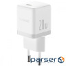 СЗУ Baseus Palm Fast Charger 20W (Type-C) + Кабель Type-C to Lightning 20W (1m) white (E0116400)