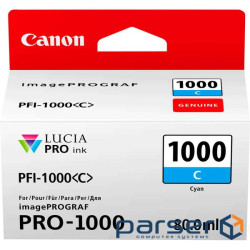 Картридж Canon PFI-1000C (Cyan) (0547C001)
