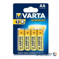 Батарейка Varta AA SUPERLIFE Zinc-Carbon R6 * 4 (02006101414)