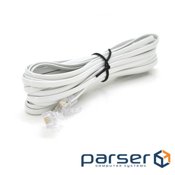 Патч-корд телефонний 2м RJ11 (6P4C) Voltronic (PC-2,0W)