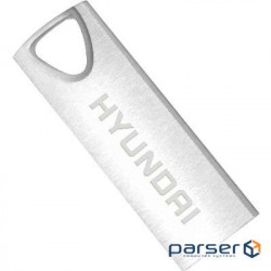 Flash 32GB Hyundai Bravo Deluxe Keychain USB 2.0 Metal Silver ( U2BK/32GAS )
