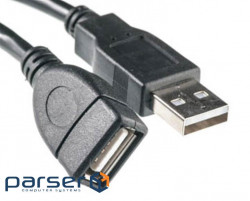 Дата кабель USB 2.0 AM/AF 1.0m ferrite PowerPlant (CA910694)