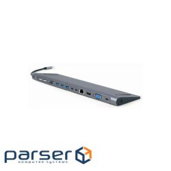 Hub Cablexpert USB-C 9-in-1 (Hub/HDMI/VGA/PD/card-reader/lan/audio) (A-CM-COMBO9-01)