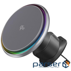 Автодержатель с Беспроводной Зарядкой Proove IceCore QI2 15W gray (WHIC15002003)