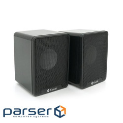 Колонки 2.0 Kisonli K100 для ПК та ноутбука, USB + 3.5mm, 2x3W, 20Hz-20KHz, 80х80х 100mm, black
