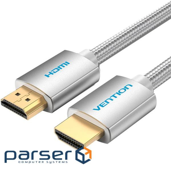Кабель HDMI M - M, 1.0м, V2.0, 4K 60Гц, обплетення, Aluminum Alloy Type сірий Vention (AABIF)