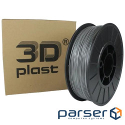 Пластик для 3D-принтера 3Dplast PETG 1.75мм, 0.85кг , gray metallic (3DPTG17508GMT)