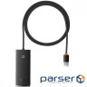 Концентратор Baseus USB 3.0 4xUSB 2.0m black (WKQX030201)