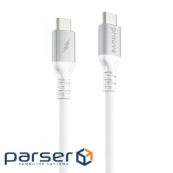 Кабель Proove ReGen Silicone Type-C to Type-C 60W (1m) white (CCRS60002202)