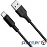 Кабель HOCO X25 Soarer USB-A to Type-C 1м Black (6957531080145)