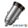Зарядний пристрій HOCO 1xUSB-C PD25W + 1xUSB QC3.0 43W car adapter NZ16A gray (6942007644747)