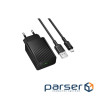 Зарядний пристрій BOROFONE USB QC3.0 + cable USB to Micro 5P black (6941991122651)