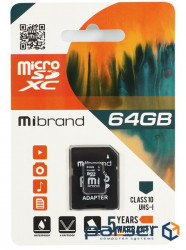 Memory card Mibrand 64GB microSDXC class 10 UHS-I (MICDXU1/64GB-A)