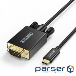 Кабель VGA (M) - Type-C (M), 1.8 м, Black, Choetech (XCV-1801)