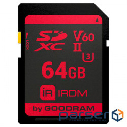 Memory card GOODRAM SDXC IRDM 64GB UHS-II U3 V60 (IR-S6B0-0640R11)