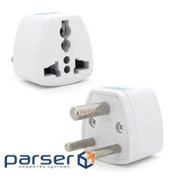 Перехідник на євророзетку TEFAL EU White, 3pin, 250V, 10A, в упаковці 20 штук, (YT-TEFAL / EU-3 / W)