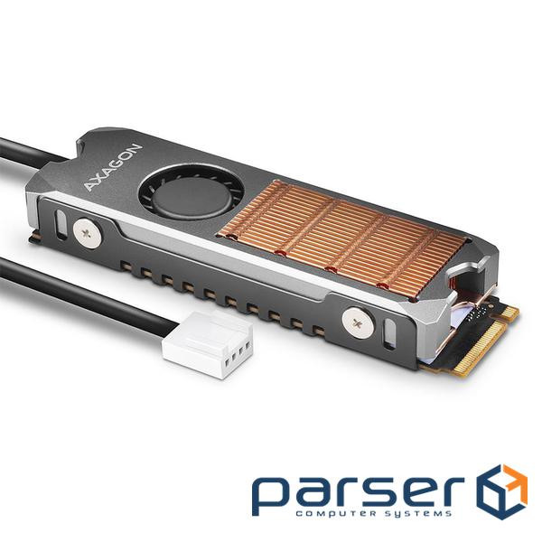 Радіатор з вентилятором для накопичувачів AXAGON CLR-M2FAN heatsink for M.2 SSD