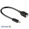 Дата кабель OTG USB 2.0 AF to Mini 5P 0.1m Atcom (12822)