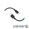 Дата кабель USB 2.0 AM to Micro 5P 2.0m Lenny silicone BX113 black BOROFONE (6941991115493)