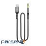 Аудіо-кабель SkyDolphin SR29 3.5 мм - USB Type-C (M/M), 1 м , Black (SDAUX-000076)