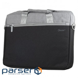 Сумка для ноутбука 16'' Okade T66, Black/Grey, нейлон, плечовий ремінь, велика кишеня для (T66.16BK)