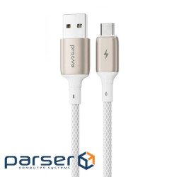 Кабель Proove Dense Metal Micro USB 2.4A (1m) white (CCDM20001302)