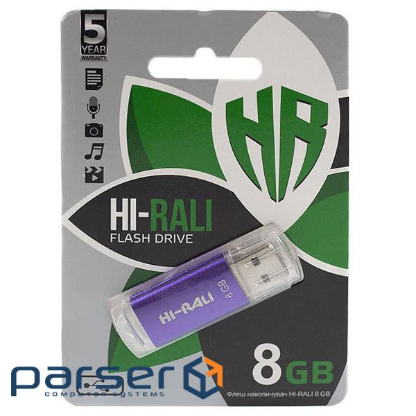 USB Flash Drive 8Gb Hi-Rali Rocket series Violet / HI-8GBVCVI