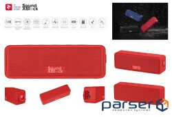 Acoustic system 2E SoundXBlock TWS MP3 Wireless Waterproof Red (2E-BSSXBWRD)