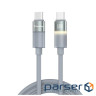 Дата кабель USB-C to USB-C 1.0m 3A 60W warm light gray ColorWay (CW-CBPDCC092-GR)
