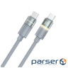 Дата кабель USB-C to USB-C 1.0m 3A 60W warm light gray ColorWay (CW-CBPDCC092-GR)