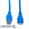 Кабель ProLogix USB 3.0 AM/MicroBM, синій, 3м (PR-USB-P-12-30-3m)