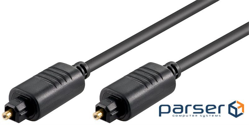Кабель аудіо оптичний Toslink 1.5m,D=5.0mm OpticalFiberD=1.0mm,чорний (75.05.1221-1) (75.05.1221-1)