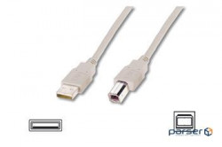 Кабель для принтера USB 2.0 AM/BM 1.8m Digitus (AK-300102-018-E)