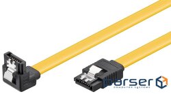 Storage cable SATA 7p M/M 0.2m Goobay 90w down 6Gbps L-Type Latch Yellow (75.09.3946-100)