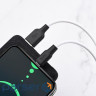 Кабель HOCO X21 Plus USB to Type-C 3A, 1m, silicone, silicone connectors, Black+Whit (6931474711915)